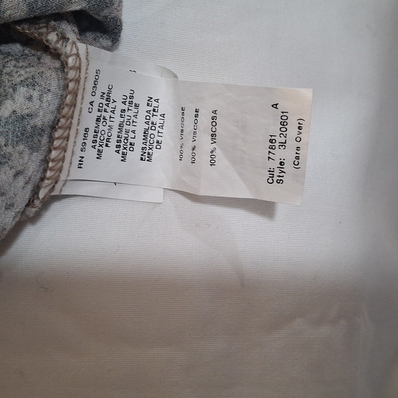 Karen Kane Brown Tan Button Down Shirt with Ruffled Asymmetrical Style - Picture 9 of 9